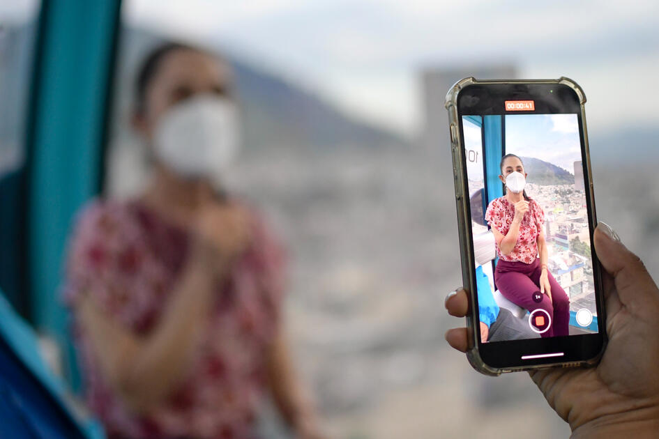 BTS Grabación de vídeo en el Cablebús L2. Agosto 2022.