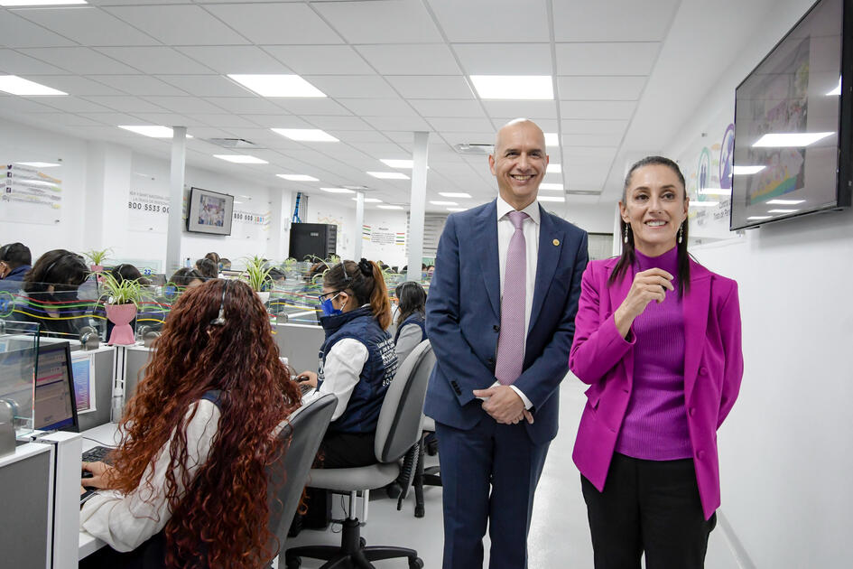 Salvador Guerrero Chiprés, presidente del Consejo Ciudadano para la Seguridad y Justicia de la Ciudad de México; y Claudia Sheinbaum Pardo, Jefa de Gobierno de la CDMX. Julio 2022.